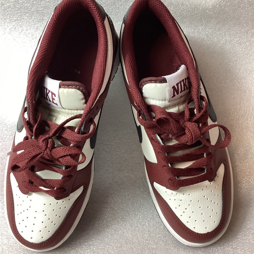 Nike Kids burgundy and White Sneakers size 6Y
